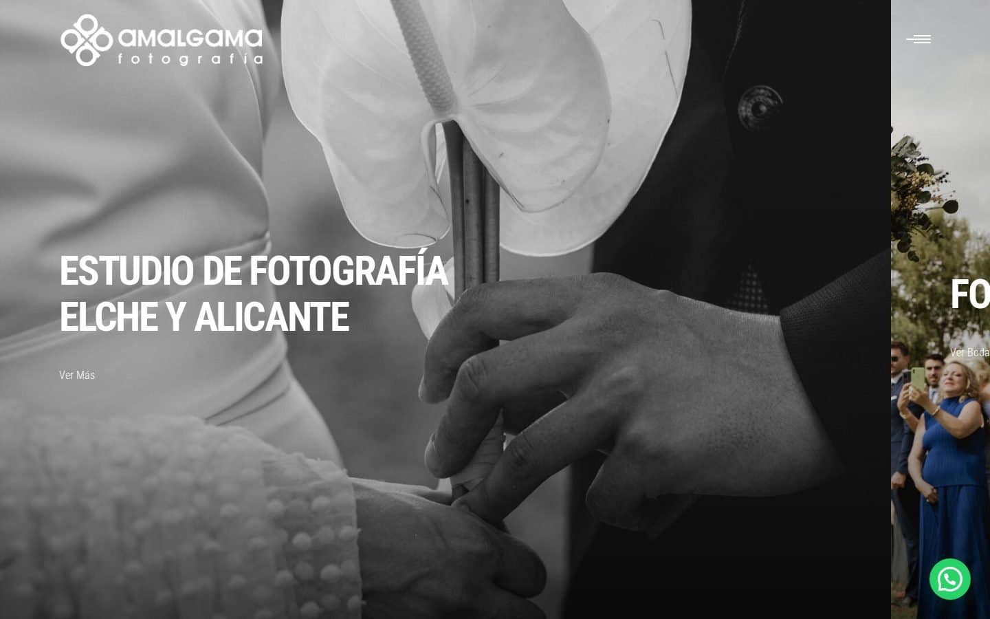 Captura de la web Amalgama Fotografía