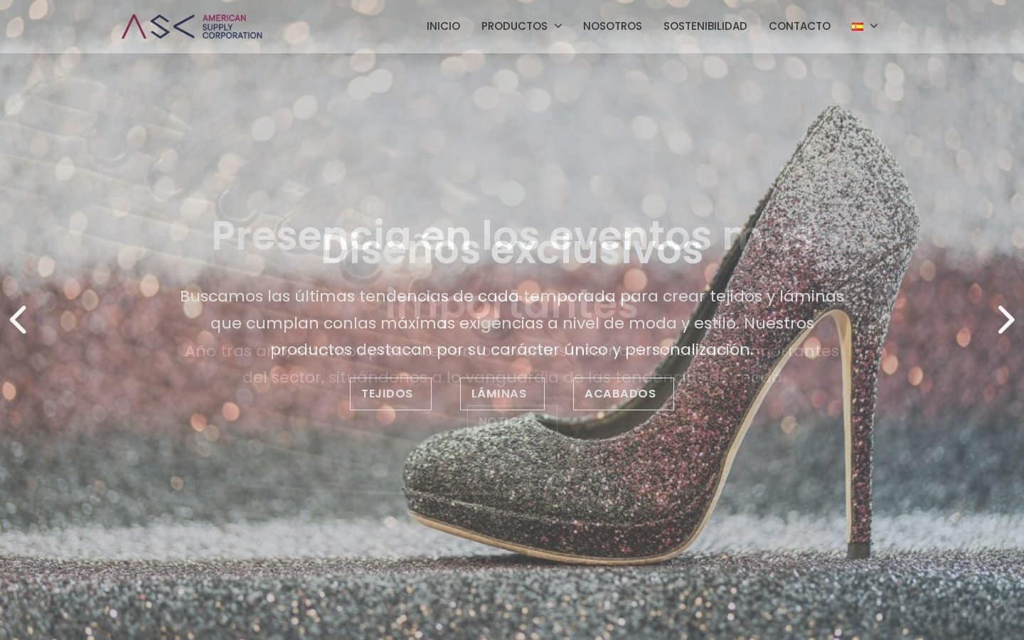 Captura de la web American Supply Corporation