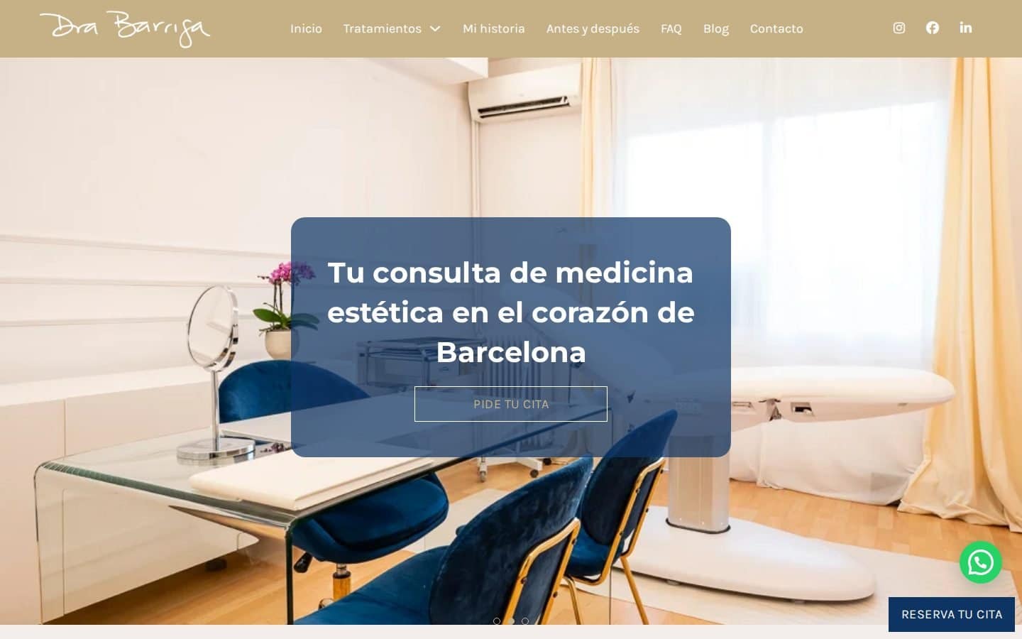 Captura de la web Doctora Barriga