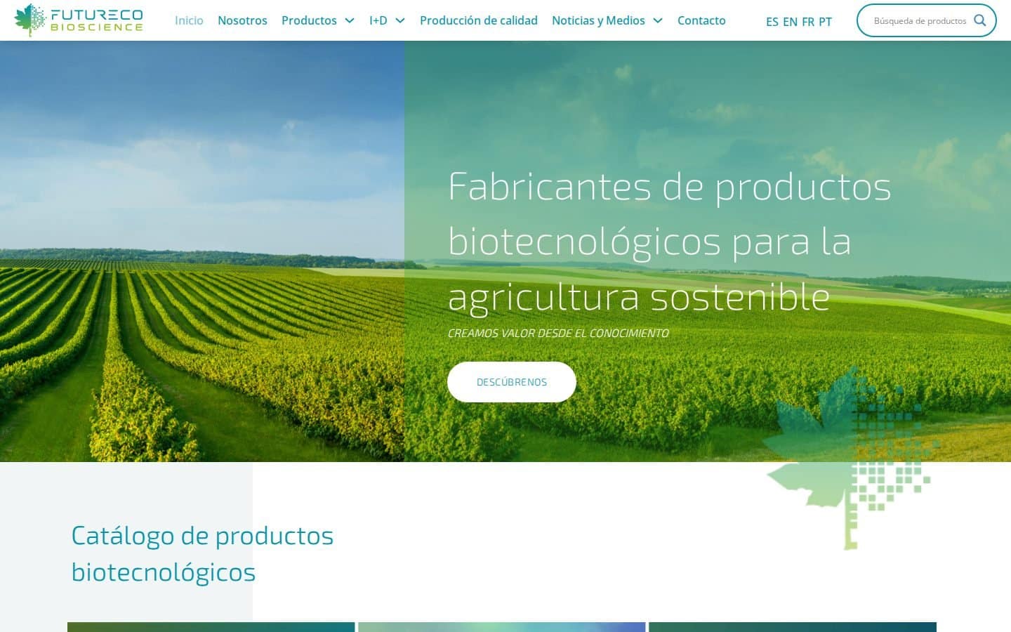 Captura de la web Futureco Bioscience