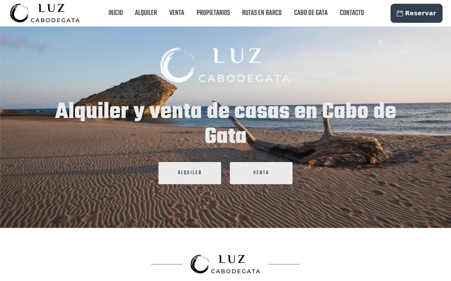 Captura de la web Luz Cabo de Gata