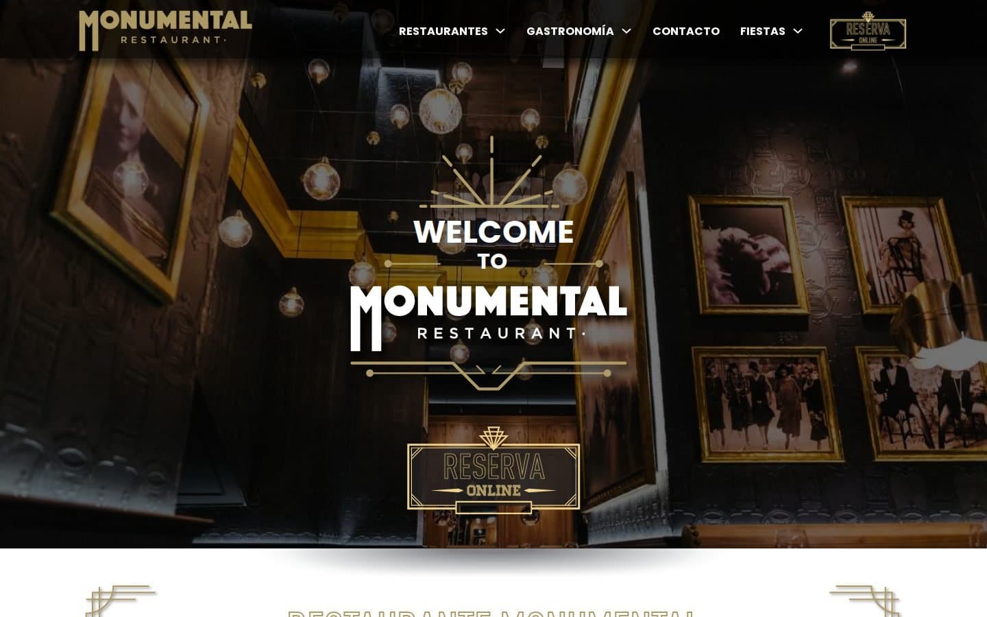 Captura de la web Monumental Restaurante