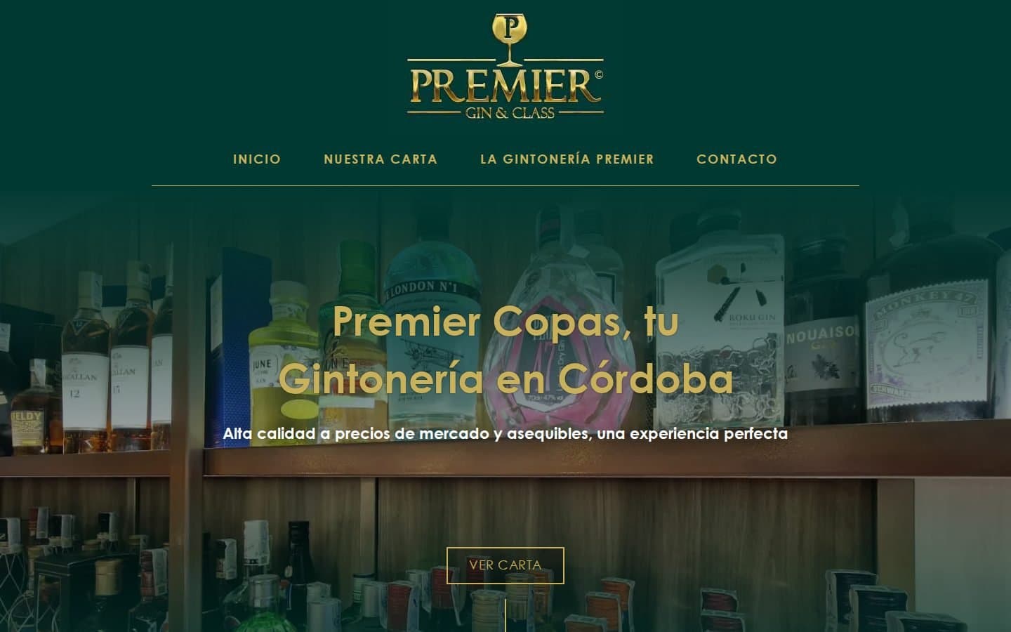 Captura de la web Premier Copas Gin & Class